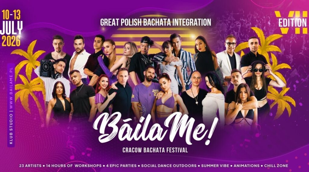 Bailame Cracow Bachata Festival 2026 promo Picture - Featuring Bachata Artists