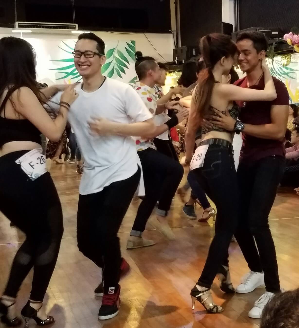Bachata For Beginners -Couples competing in a Bachata Dance Competition in Singapore.